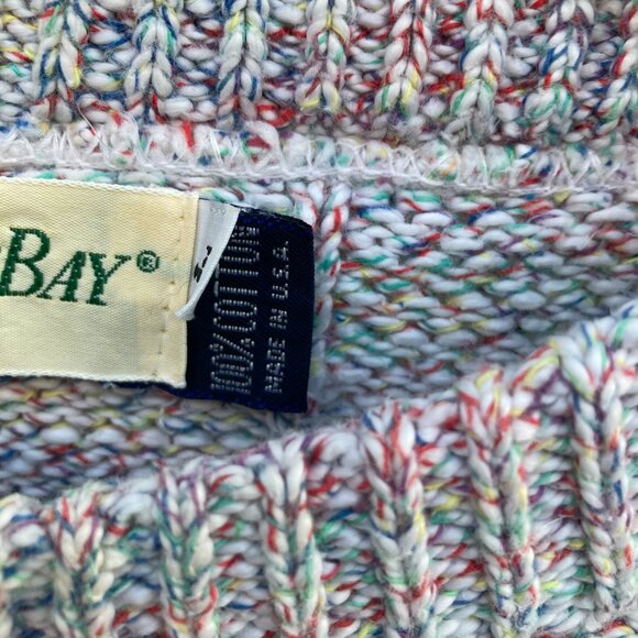 St. John's Bay Vintage Made in The USA Pastel Rainbow Confetti Sweater -Men's L - Picture 3 of 9